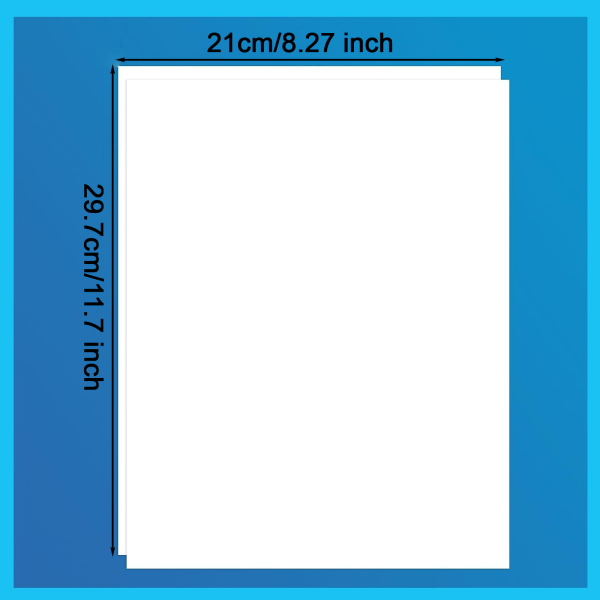 25 ark 100 % klar vinyl vattentätt klistermärkepapper endast för laserskrivare A4-storlek Utskrivbar kristallklar självhäftande film