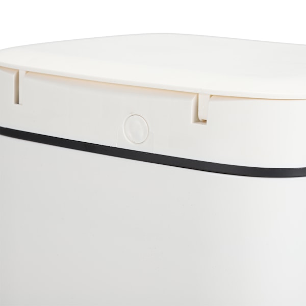 Smart Soptunna Multifunktion Vattentät Rörelsesensor Automatisk Papperskorg med Lock för Badrum Vardagsrum Kontor Vit 12L 23x20x28cm