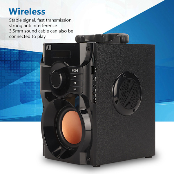 Bärbar Bluetooth-högtalare med Subwoofer Trådlöst Stereoljud Rik Bas Bluetooth-högtalare för Utomhusfest Resa
