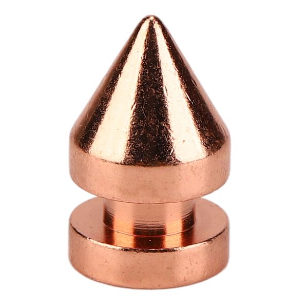 100 Set Spikade Koner Spikade Dubbar Roséguld Hög Hårdhet Skruv Bak Dubbar Spikar Kit för DIY Kläder Väskor Skor 8x13.5mm