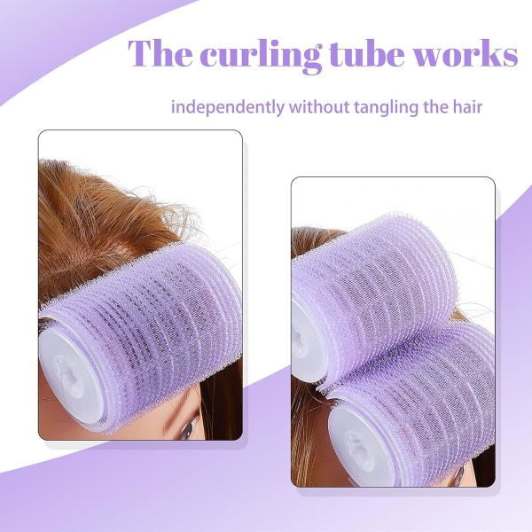 2PCS Hårrullar Lugg Hårrullar För Dubbelskikts Lugg Självhäftande Hårrullar Curling Styling Verktyg Frisörrullar För Styling Gardiner