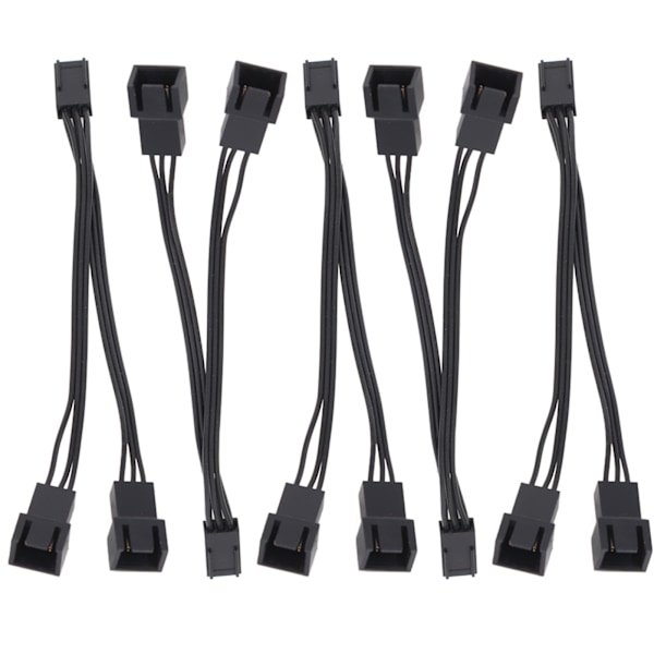 5 st Fläktadapterkabel 2-i-1 Datorchassitillbehör Hona 3-Pin till Hane 3-Pin 2-Pin