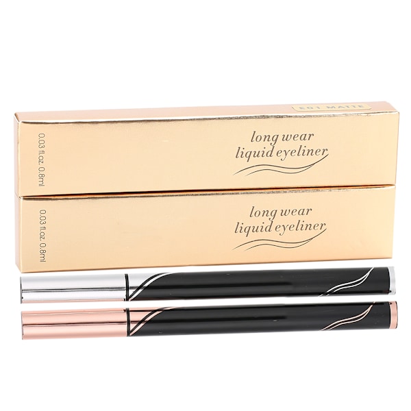 2 st Flytande Eyeliner Vattentät Långvarig Eyelinerpenna Snabbtorkande Ögonmakeup