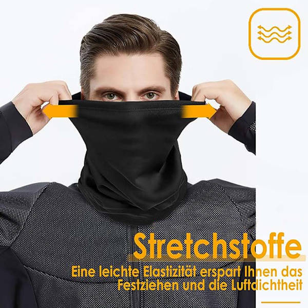 Loop-halsduk, vindtät, multifunktionell halsduk, vinterfleece nackvärmare, herrloop-halsduk, damhalsduk, varm sportsscarf, nackvärmare för skidåkning,