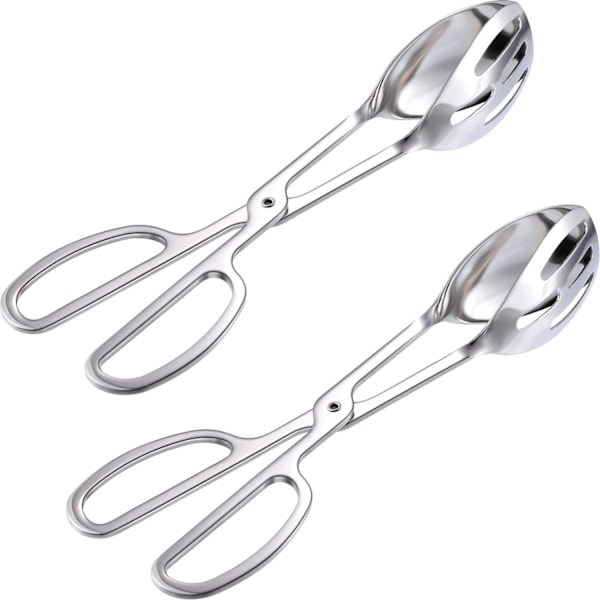 Buffé Party Catering Tänger, Ergonomisk Saxform Rostfritt Stål Salladstänger Giftfria Rostskydd Kökstillbehör För Enkel Hantering Av Mat