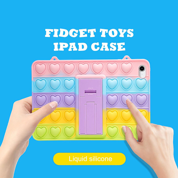 Fodral för iPad Air 2/iPad 6/ Pro 9,7\" Cartoon Rolig Kawaii Söt Silikon Kul Omslag Snyggt Mode Unik Design Fidget för Barnfodral