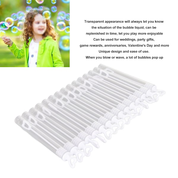 50 st Bubble Wand Transparent Utseende Läcksäker Lättvikt Bubble Wands Bulk för Bröllop Fester Jubileum