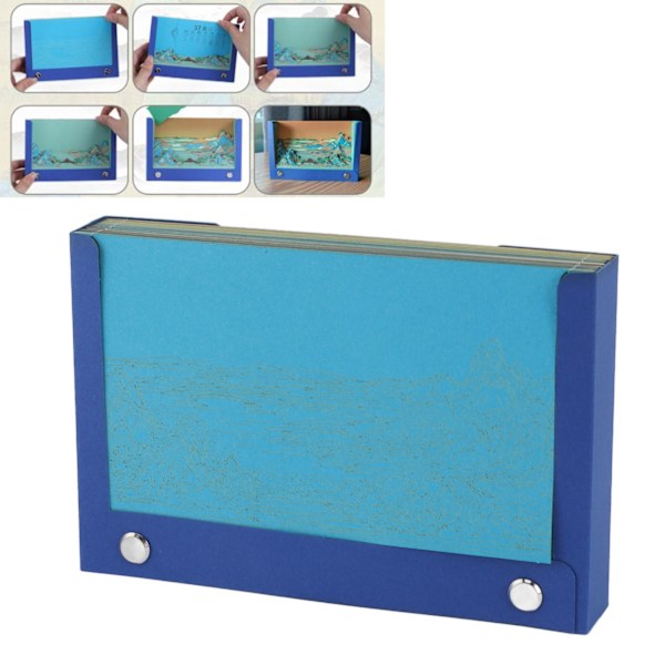 3D Anteckningsblock Kalender DIY 3D Konst Kalender Memoblock Dekorativ Pappersskulptur Konst Anteckningsblock för Klassrum Kontor Sovsal