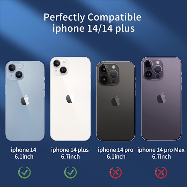 iPhone 14 / iPhone 14 Plus Kamera Linsskydd Transparent