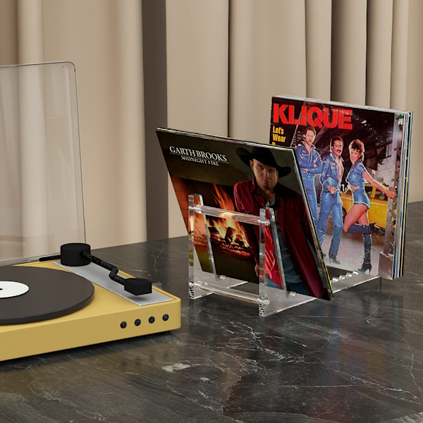Vinylskivhållare för akustisk förvaring, Transparent Akryl Elegant Displayställ Högkvalitativa Material, Skyddar Dina Värdesaker från Repor