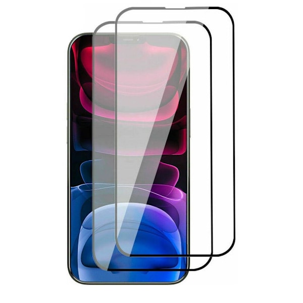 2-Pack iPhone 14 Plus Heltäckande Skärmskydd i Härdat Glas