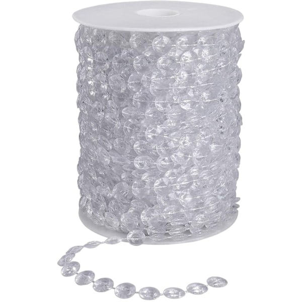 DIY Girlang för glittrande bröllopsdekorationer, klara kristallimitationer med justerbar längd för solljusglitter, idealiska pysselprojekt och fester