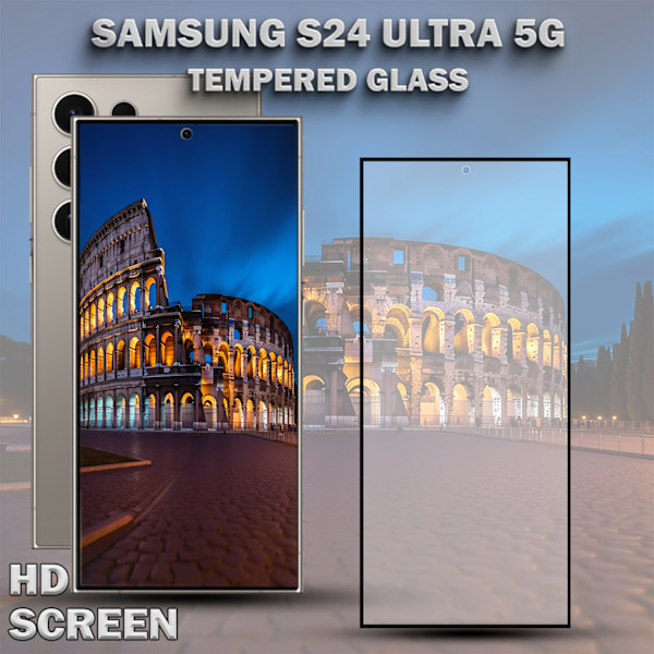 1-Pack SAMSUNG S24 ULTRA 5G Skärmskydd - Härdat Glas 9H - Super kvalitet 3D