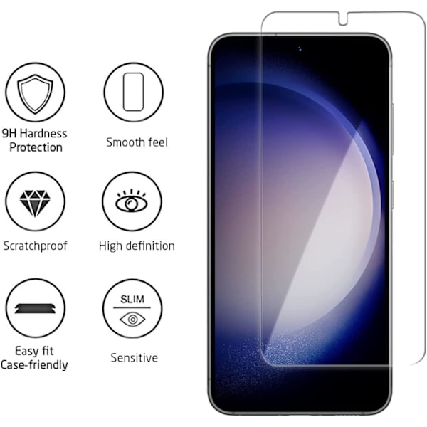 Samsung Galaxy S23 Plus - Härdat Skyddsglas + Kameraskydd
