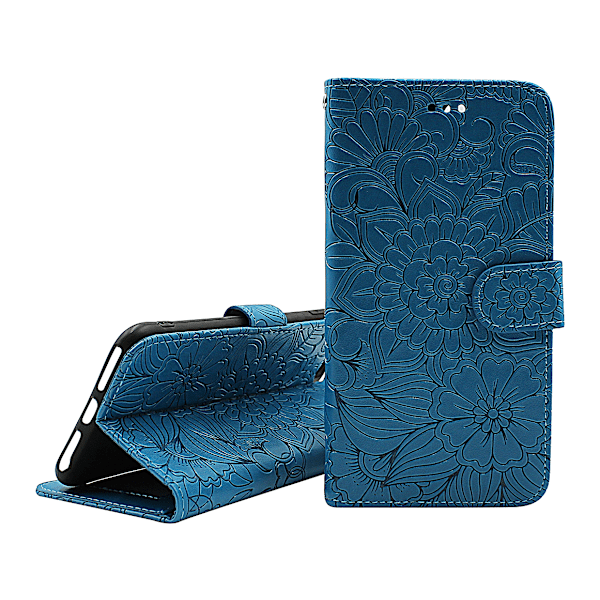 Flower Standcase Wallet Samsung Galaxy S24 5G (SM-S921B/DS) Aqua Aqua