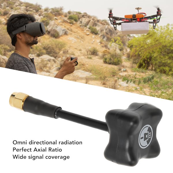 FPV 5.8G Antenn Omnidirektionell Hona Kontakt RHCP RP SMA FPV Drönarantenner för Långdistans Quadcopter Drönare