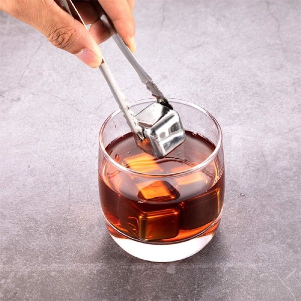 Återanvändbara kylstenar för dryck, livsmedelssäkert material, kyler snabbt drycker, elegant presentförpackning för alla tillfällen