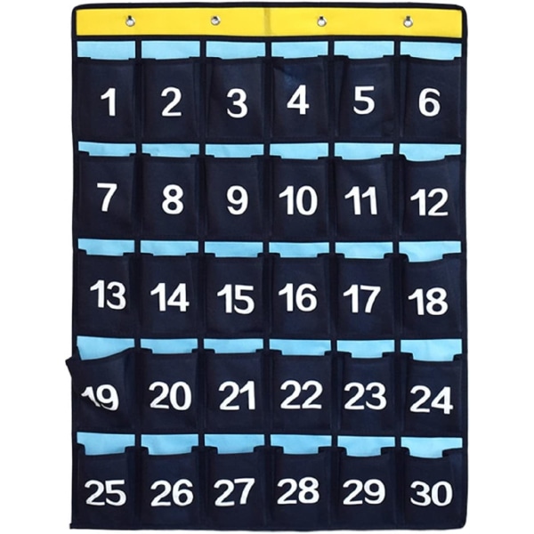 Numrerad Organizer Classroom Pocket Chart för cell