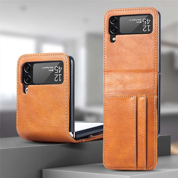 Samsung Galaxy Z Flip4 Plånboksfodral med korthållare grön grön
