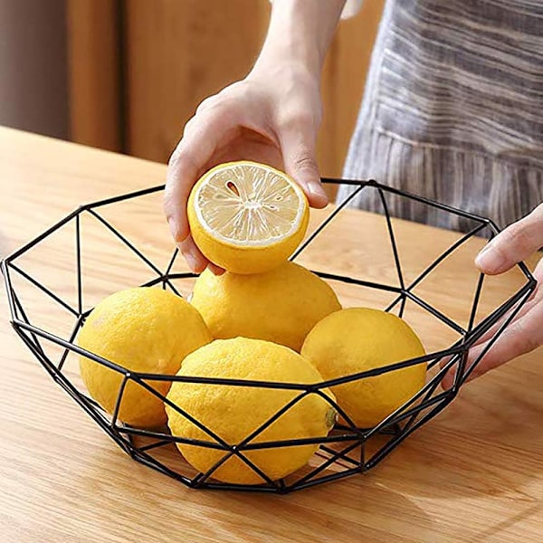 Fruktkorgar i järnkonst, elegant mittpunkt för köksbänkar, modern stil med multifunktionell design, platsbesparande lösning för