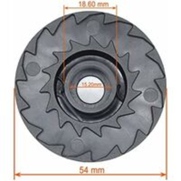 Set med 6 F016800569 för Bosch EasyGrassCut 23\\/26\\/18\\/18-230\\/18-260\\/18-26 sladdlös trimmer och 2 ersättningslock F016F04557-Ø 1,6 mm, 4,9 m (endast