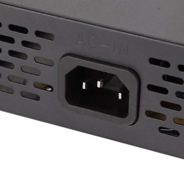 PoE Switch 8 Portar 10/100Mbps 90W RJ45 Adaptiv Port LED-indikator Aluminiumlegering 8 Portars PoE Switch EU-kontakt