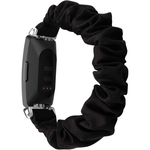 (2-pack) rem kompatibel med Fitbit Inspire 2-remmar, ersättnings-scrunchies armband chiffong satinarmband för kvinnor för Inspire 2 fitness tracker