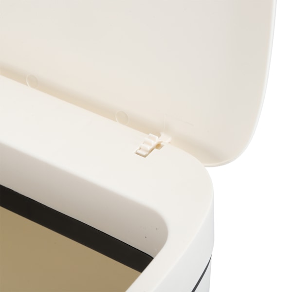 Smart Soptunna Multifunktion Vattentät Rörelsesensor Automatisk Papperskorg med Lock för Badrum Vardagsrum Kontor Vit 12L 23x20x28cm