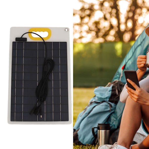 100W Portabel Solpanel Professionell Effektiv Portabel Solpanel för Utomhuscamping Vandring DC 12V 24V 5A