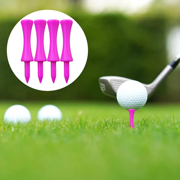 Zivisk Rosa Golfpeg Plast 57MM 100-pack Långa Slott Golfpeg 2-1/4 tum