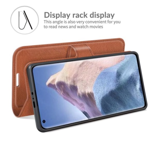 Xiaomi Mi 11 Ultra Plånboksfodral Folio Flip Kickstand - Brun