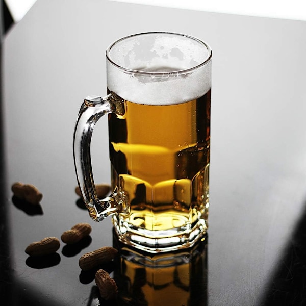 Extra Stora Ölglas, 992 ml Set om 2, Tyska Ölsejdlar, Klassisk Design, Perfekt för Kalla Drycker