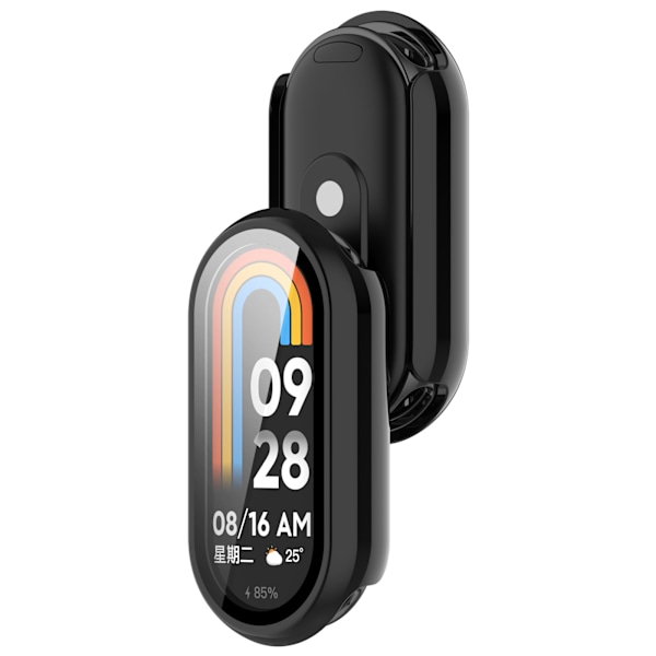 Xiaomi Mi Band 9/9 NFC-fodral med skärmskydd i härdat glas Svart Sort