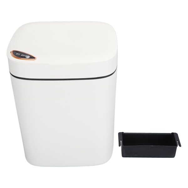 Smart Soptunna Multifunktion Vattentät Rörelsesensor Automatisk Papperskorg med Lock för Badrum Vardagsrum Kontor Vit 12L 23x20x28cm