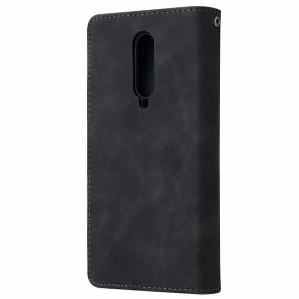 OnePlus 8 Multifunktionellt Plånboksfodral Zipper 8-Fack Svart