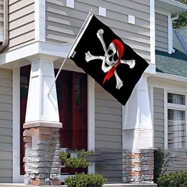 2 st 30*45cm Pirate Dacron Flagga för piratfest, födelsedagspresent
