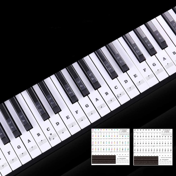 Transparent Piano Keyboard Sticker 88 Keys Electro
