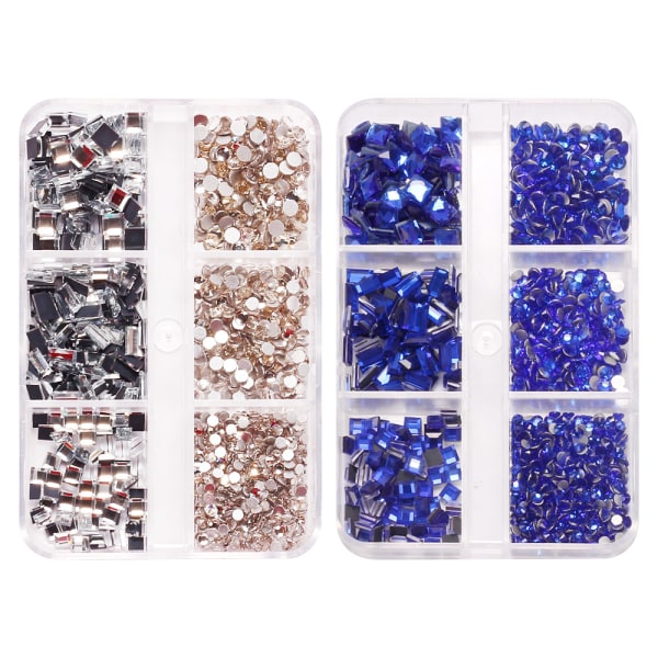 Nagelkristaller Rhinestones, Flatback Gems, för nagel-DIY-hantverk kläder skor smycken