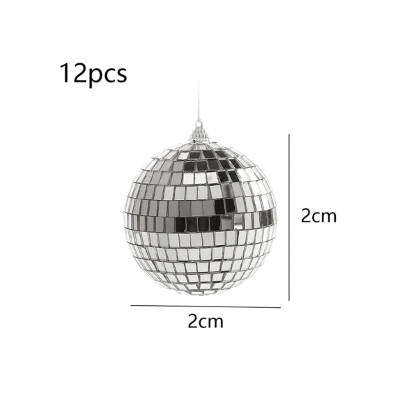30 ST Spegel Disco Balls, 2 Inch Silver Reflexive Mirror Ball, H