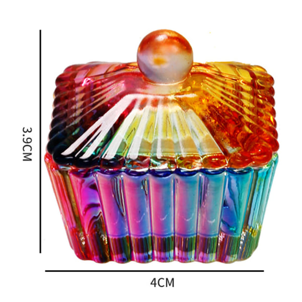 Nagelkonstplatta Glaspoleringsplatta med lock, Färgad pläterad nagelkonst Akrylpulver Flytande glas Kristallkopp Glasvaror för nagelkonst Nagelvård Verktyg