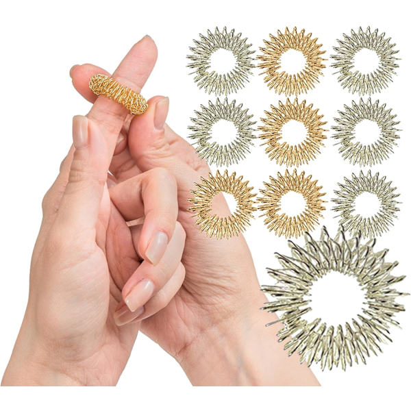 Spikiga sensoriska fingerringar (10-pack) - Fantastisk spikig fidget