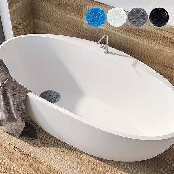 Flexibel Silikon Badkarspropp, Avloppsplugg med Platt Sugkopp för Stabil Vattennivå, Praktisk och Säker Design, Premiummaterial Säkerställer