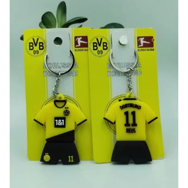 Nyckelring med fotbollsklubb, ryggsäcksdekoration, en bra present till vänner och familj Borussia Dortmund No.11 Borussia Dortmund No.11