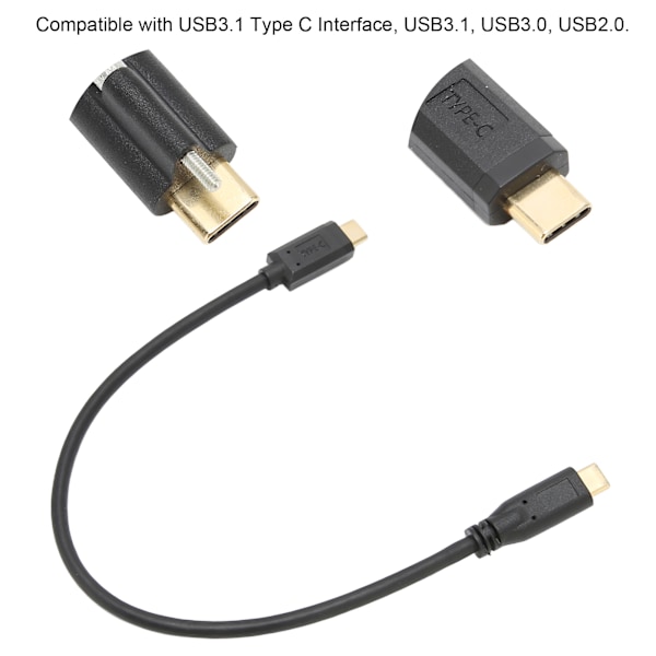 USB 3.1 Kabel C till C Hane till Hona med Fästmuttern Ca 30 cm Lång USB C till USB C Kabel för Telefon Laptop Laddare USB C Hane till USB C Hona