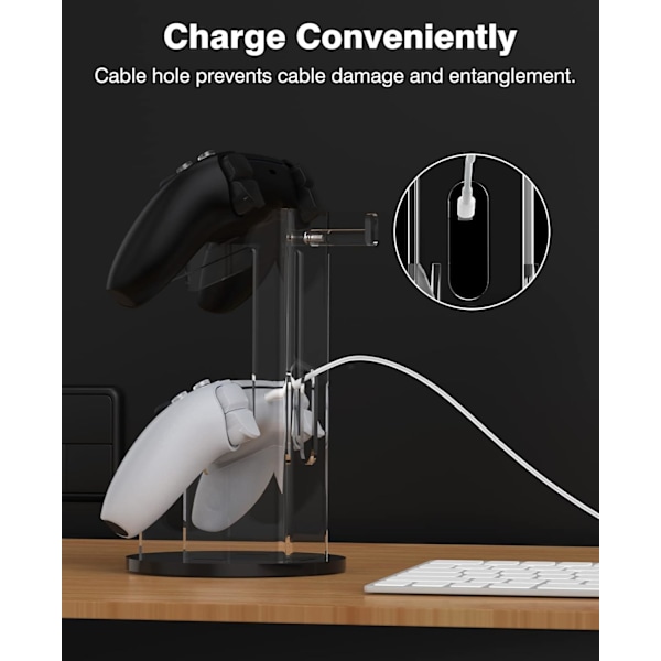 Universell handkontroll och headset-hållare, 2 i 1 handkontrollhållare, Stor