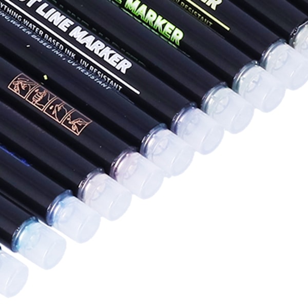 24-pack Markeringspennor Vattentäta Flytande Bläck Flerfunktions Lätt Bärbar Konturpennor