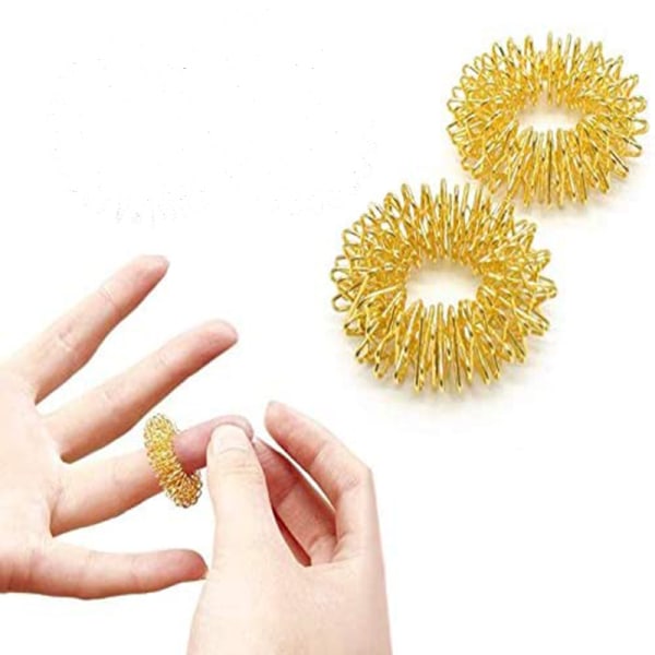 5 Pieces Premium Akupressur Ring, Finger Massage Ring & Akupressur Ringar, minskar stress och minskar stress och är lämpliga