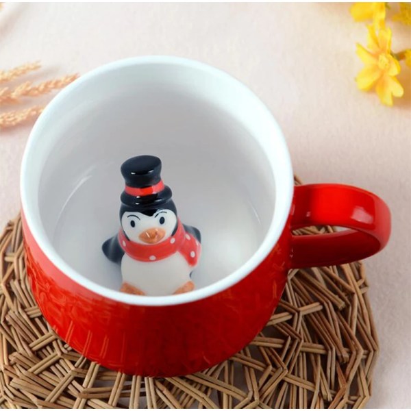 Jul Mugg Kaffe Mjölk Frukost Mugg Snowman Santa
