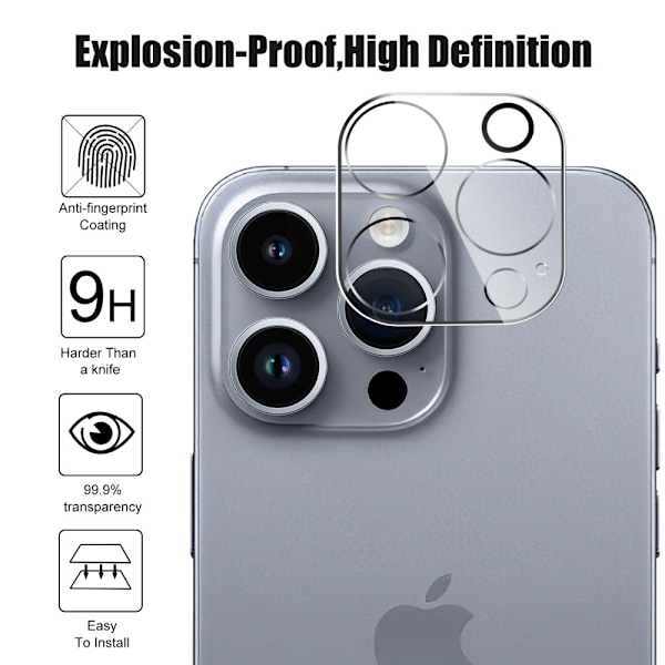 Linsskydd iPhone 16 Pro Härdat Glas