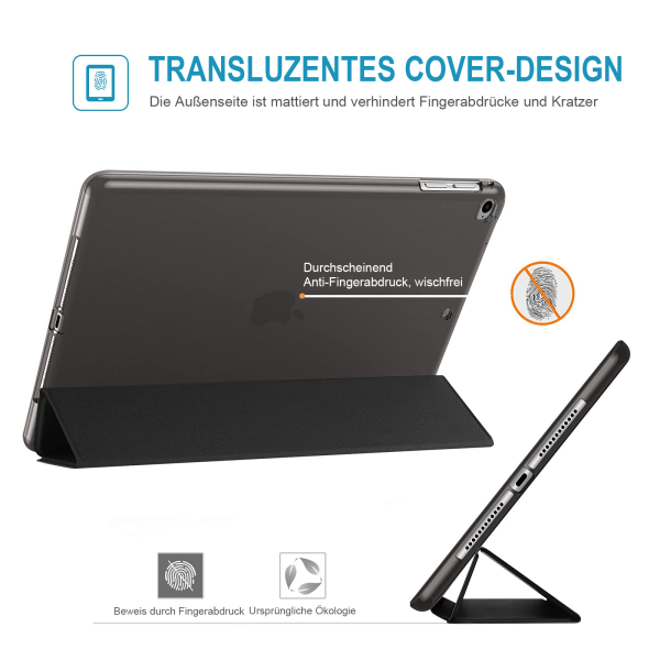 AirCase Mjukt Fodral för iPad 9.7 Tum iPad Air 1/2 Modell A1822 A1823 A1893 A1474 A1475, Mjukt TPU Skyddande Fodral Svart